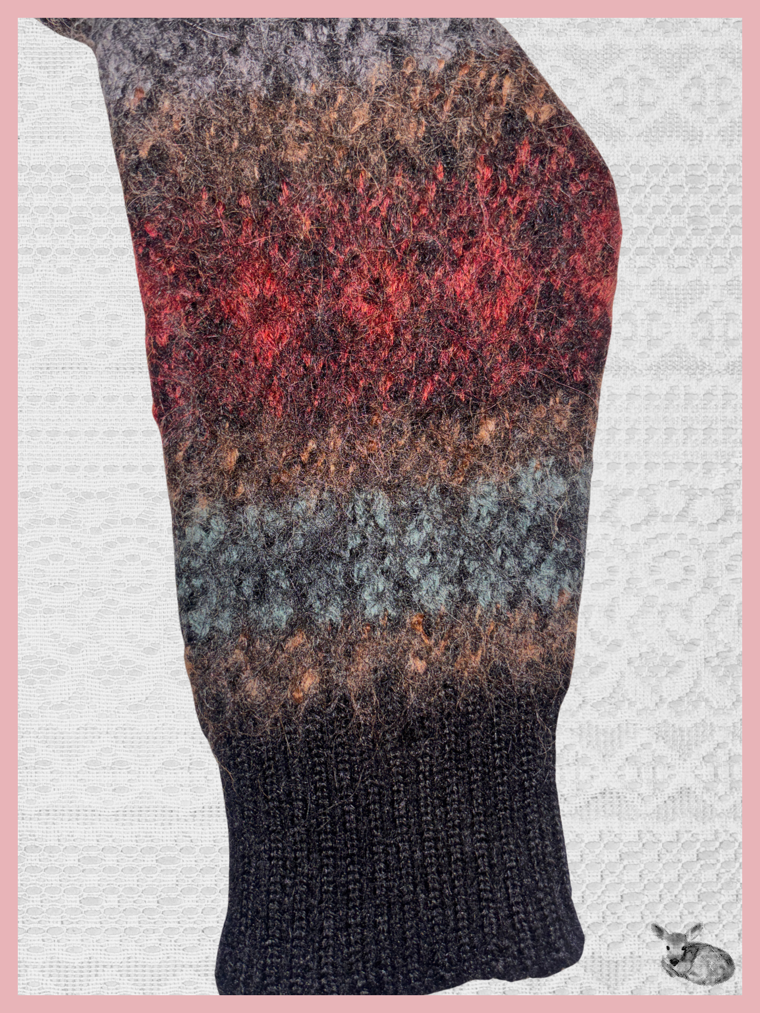 foggy forest — sweater mohair multicolor