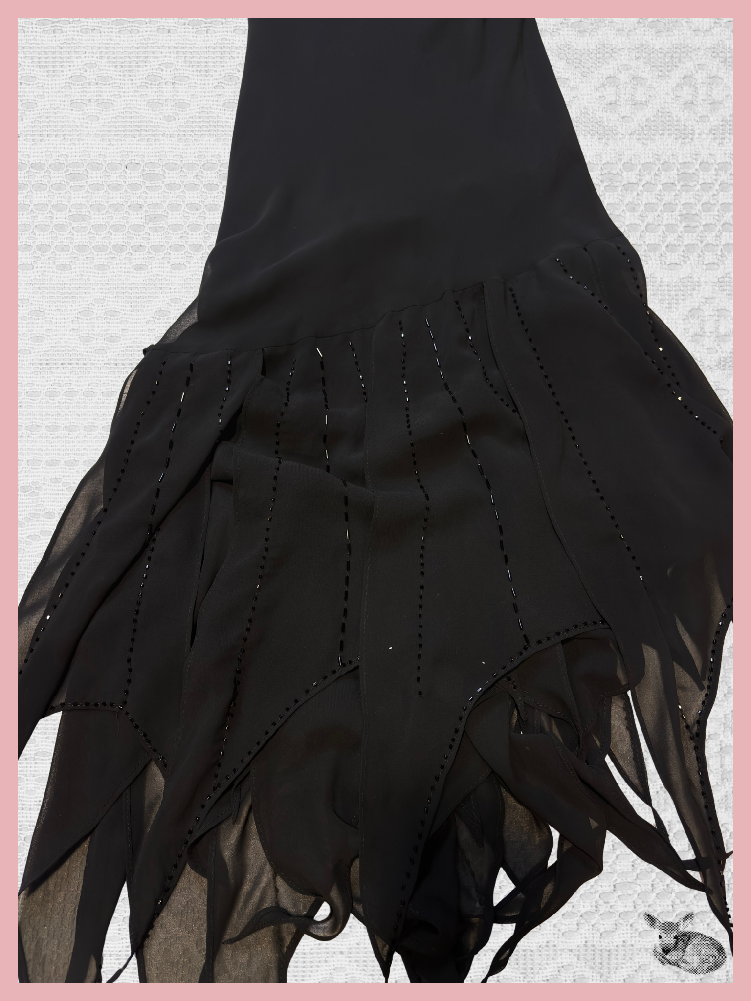 black water — vestido negro pañuelo