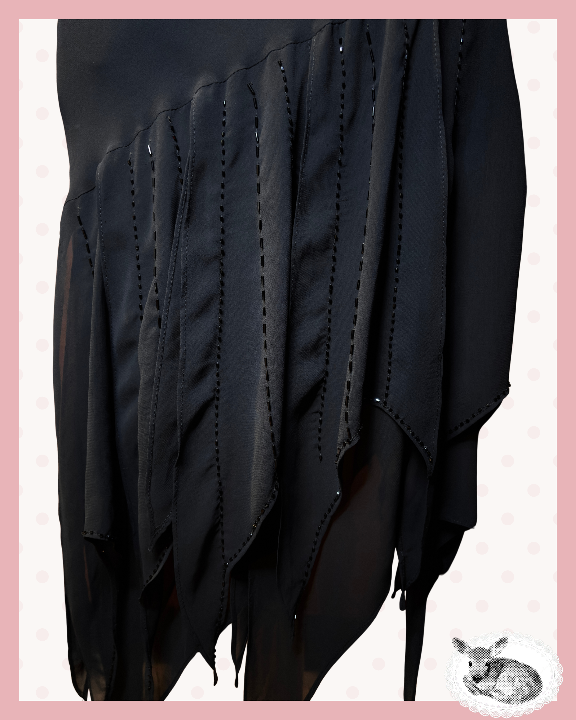 black water — vestido negro pañuelo