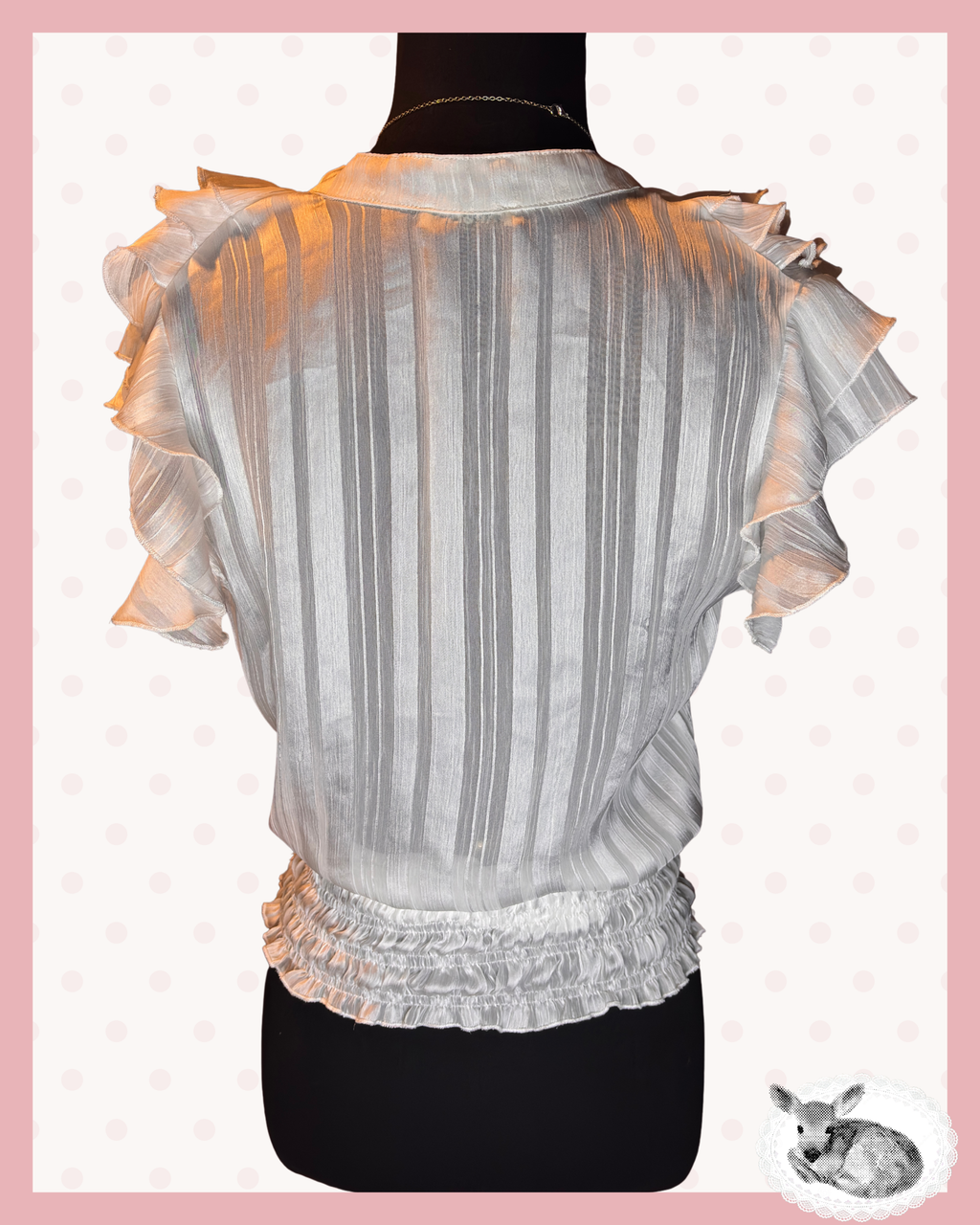 first frost — blusa vintage con volantes
