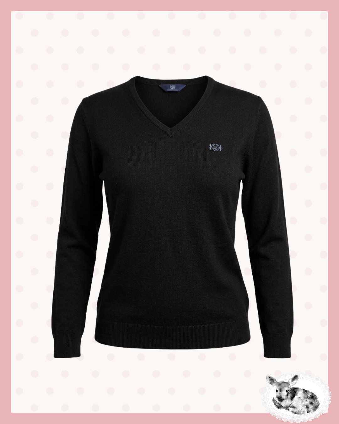 after dark — sweater negro cuello v