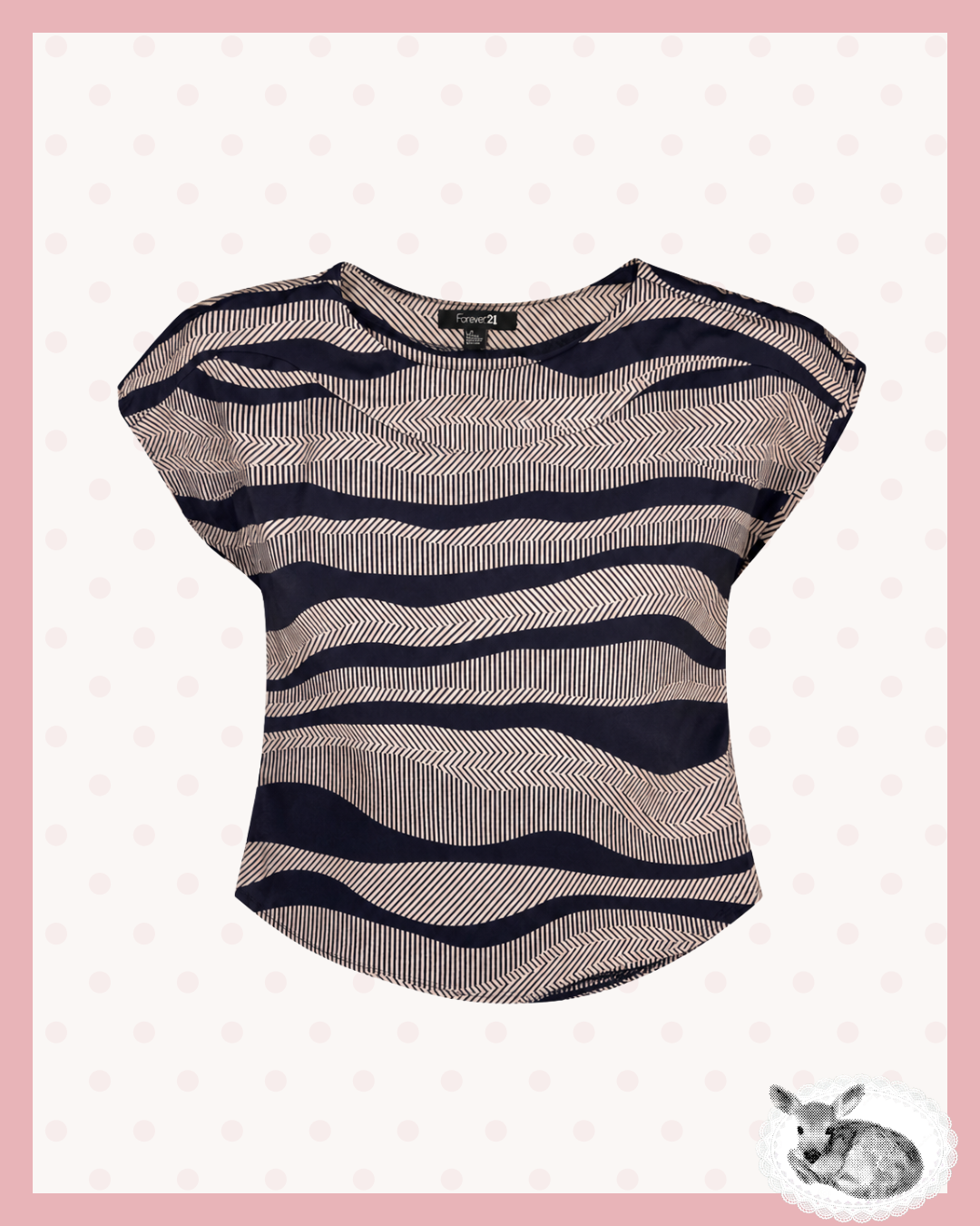 dark static — blusa negra de rayas