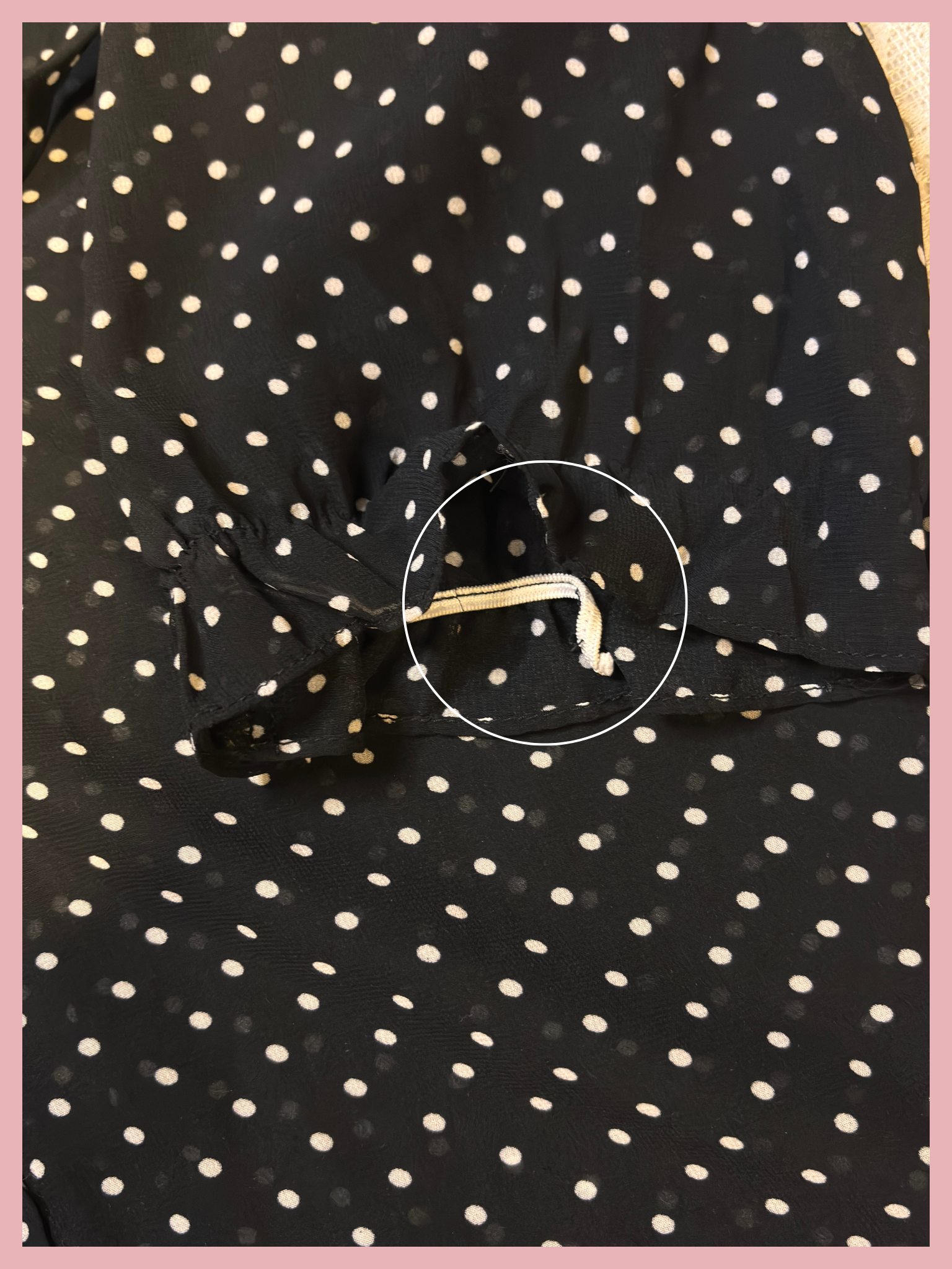 dark dots — blusa negra lunares manga 3/4
