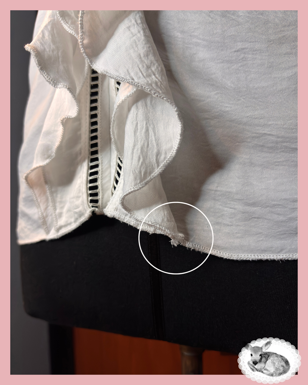 cloud ruffle — top blanco con volante