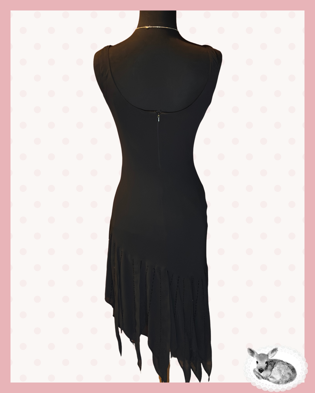 black water — vestido negro pañuelo