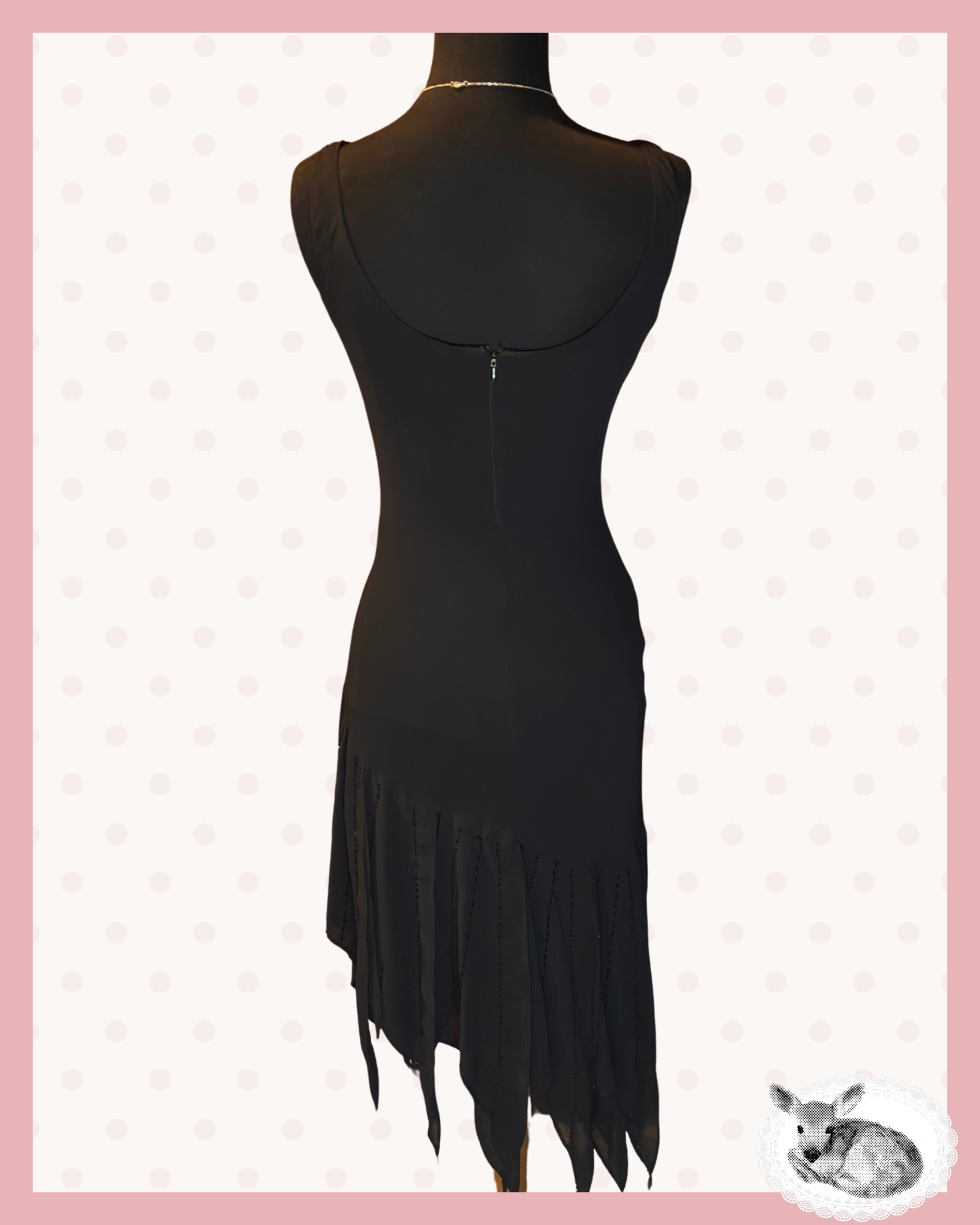 black water — vestido negro pañuelo