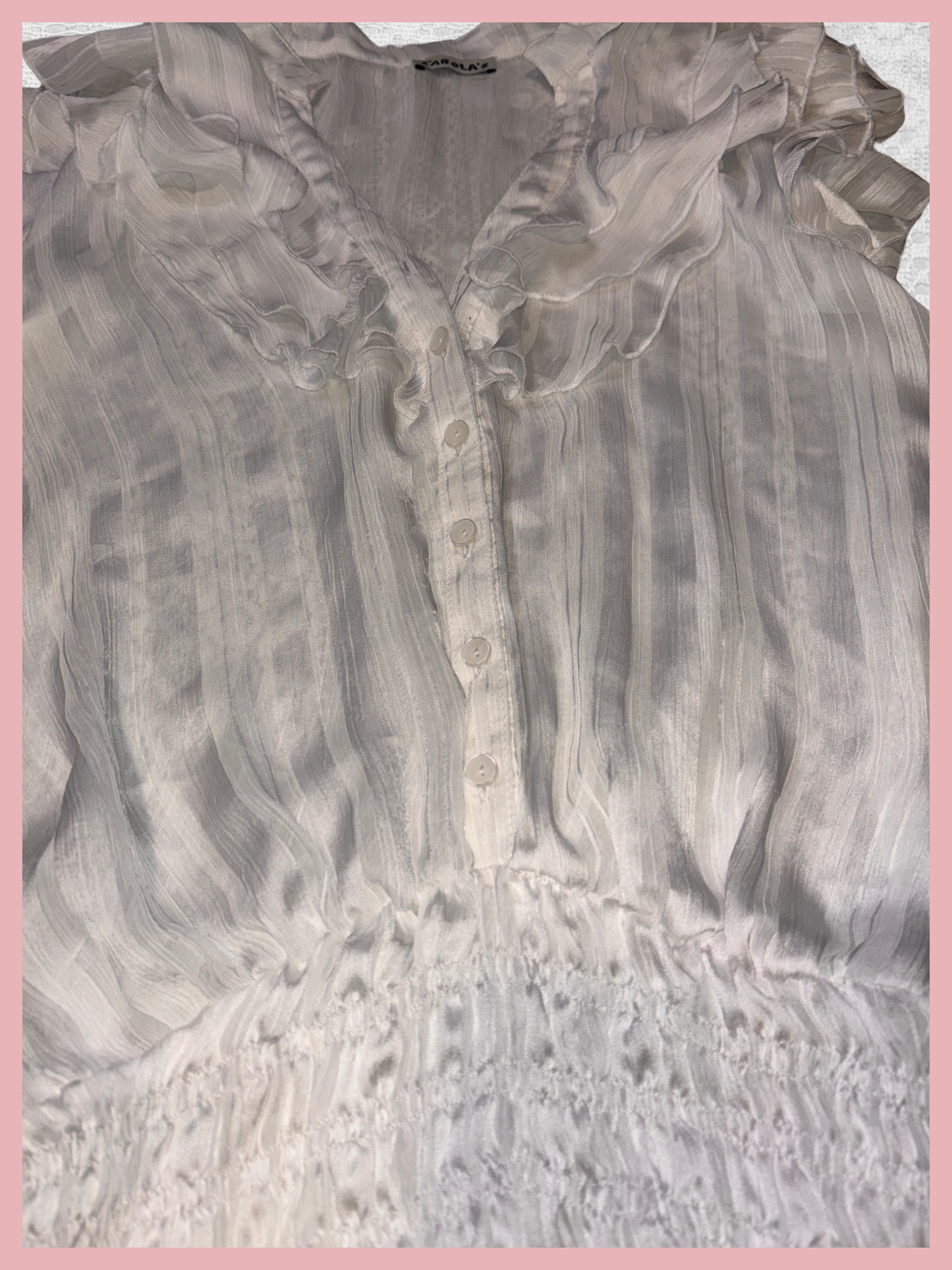 first frost — blusa vintage con volantes