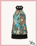 wild at heart — top halter animal print