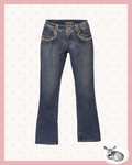 embroidered crush — jeans tiro bajo bordados