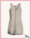 blue hour dress — vestido denim con bordado